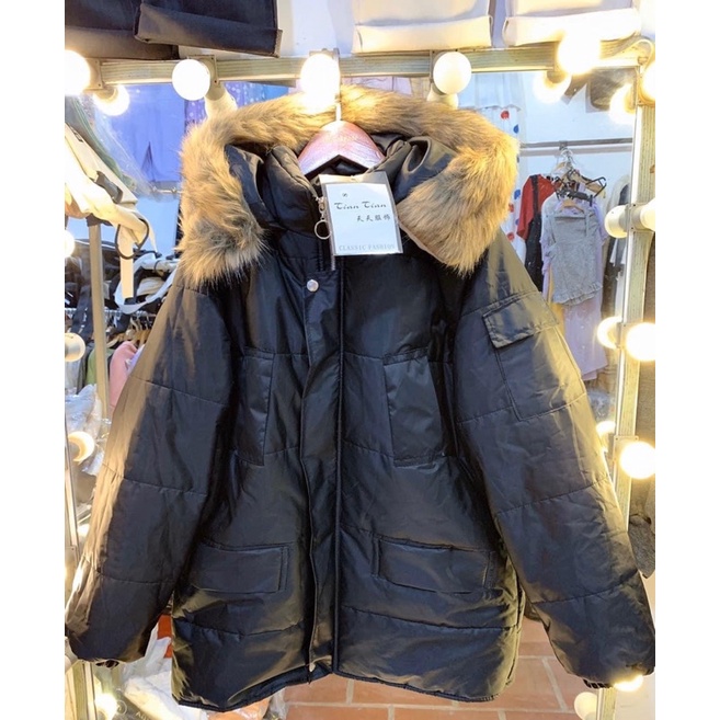 Áo Phao Béo Xinh thu Đông Bao Ấm Dáng rộng Siêu Xinh