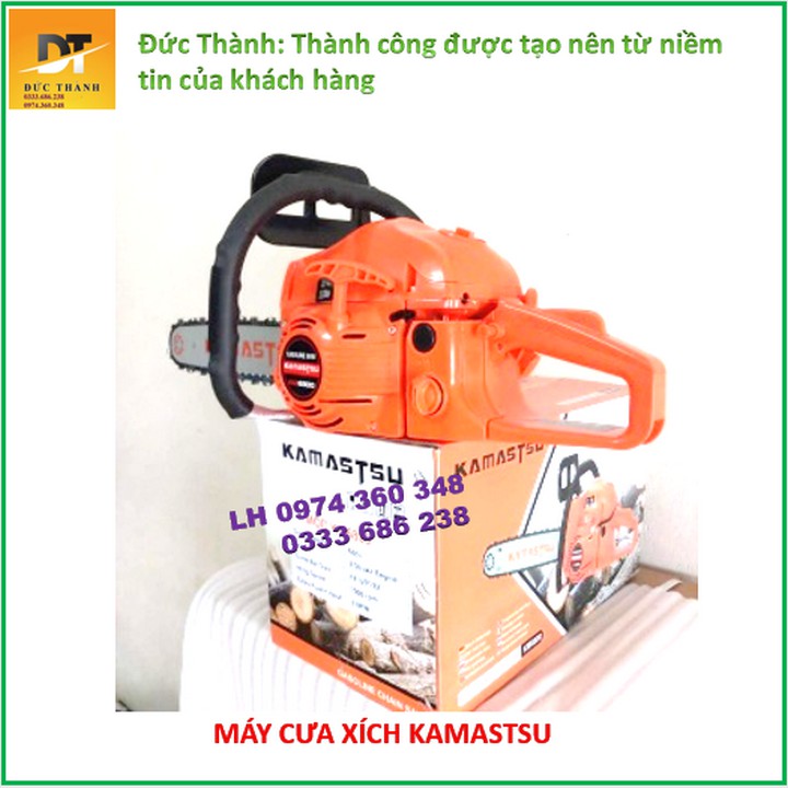 Máy cưa xích chạy xăng kamastsu 68CC nhật bản- máy cưa xăng mini