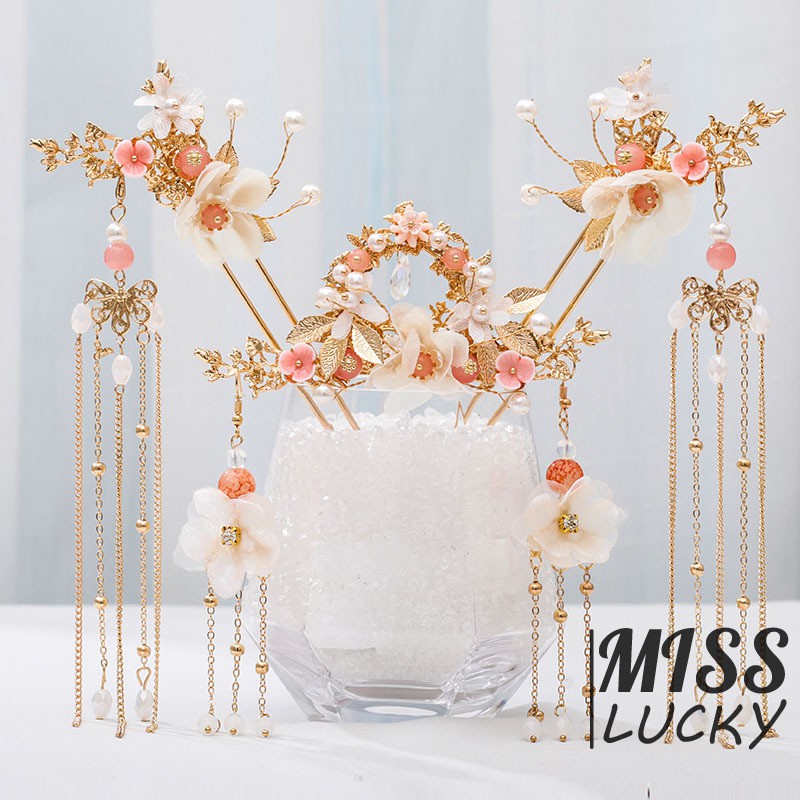 Set Phụ Kiện Thời Trang Phong Cách Trung Hoa Cổ Điển Xinh Xắn Cho Nữ