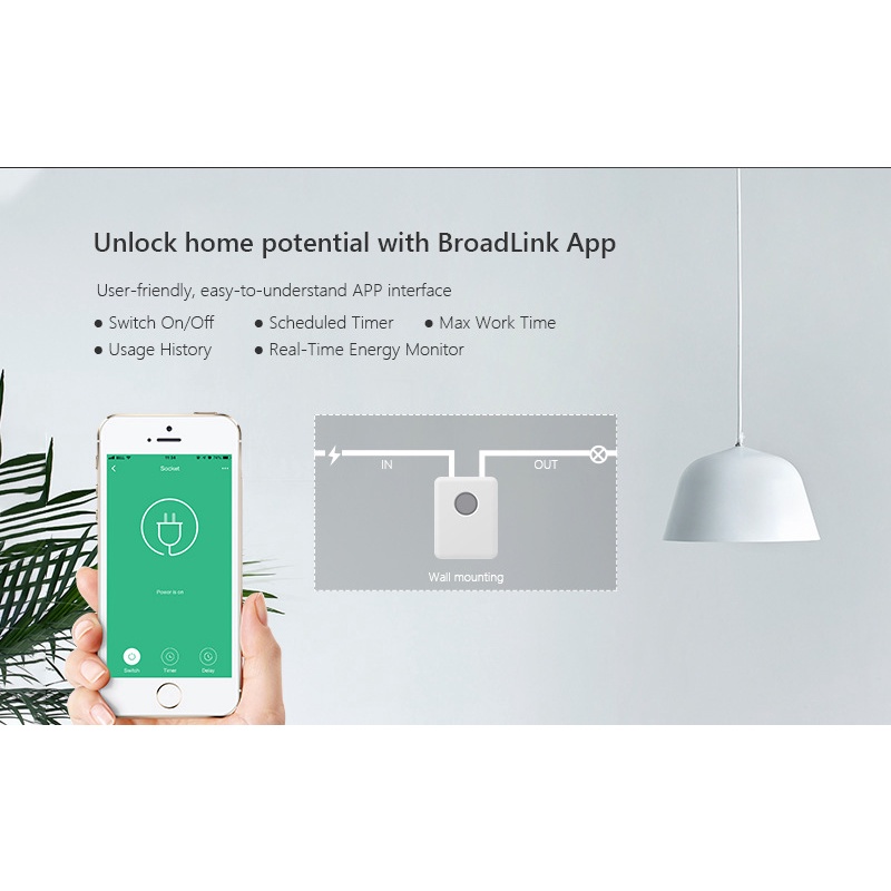 Công tắc thông minh Broadlink Bestcon WiFi Control Box 16A SCB1E - Điều khiển từ xa, hẹn giờ