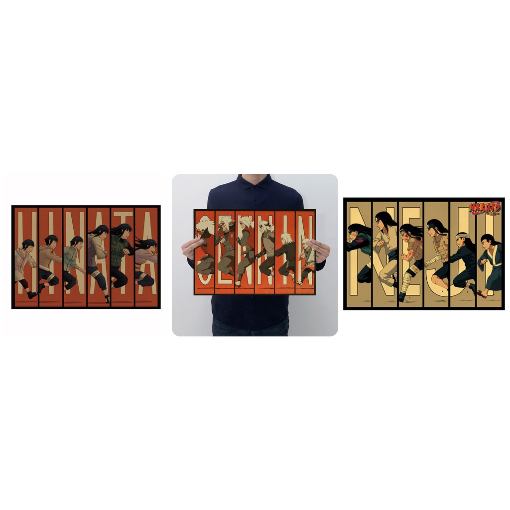 15 Mẫu Poster Naruto Giai Đoạn Trưởng Thành Kích Thước 50.5*35cm Nhân Vật Tranh Anime Phong Cách Cổ Điển Giấy Kraft