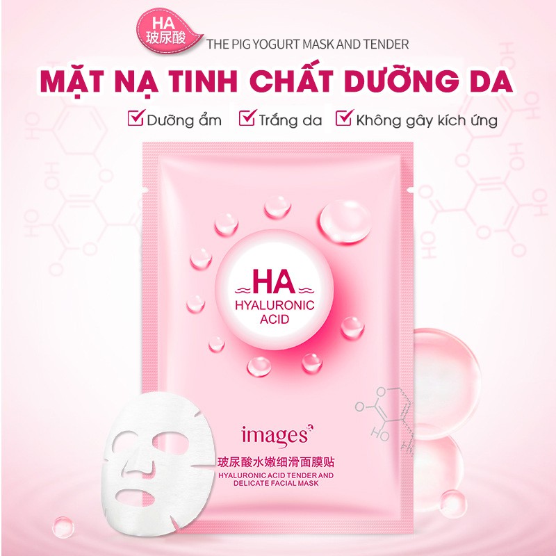 Mặt nạ giấy dưỡng trắng da mụn cấp ẩm thải độc HA Images Bioaqua HAI3. | BigBuy360 - bigbuy360.vn