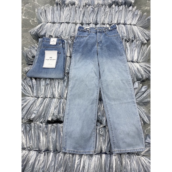 quần jean dài ống rộng loang ulzzang siêu hót PIGI STORE Mã 102