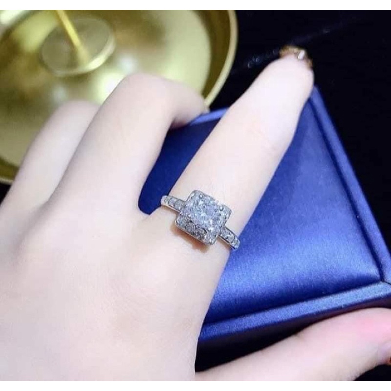 Nhẫn bạc nữ 🥰 Freeship 🥰 Nhẫn nữ đính đá đủ ni tay cực sáng đẹp