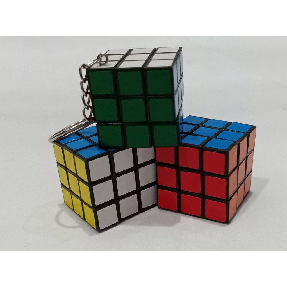 Móc khóa rubik 3*3cm-Móc Khóa Rubik 3x3 Xoay Được