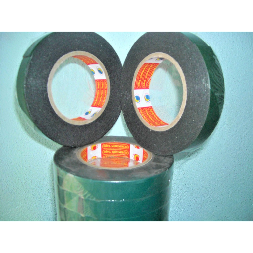 Băng keo 2 mặt cường lực siêu dính - Xốp Đen Da Xanh - 2,4cm - Hình Thật