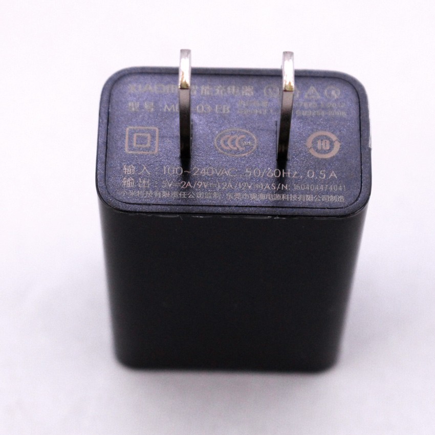 Cốc sạc Xiaomi MDY-03-EB 5V - 2A cổng USB (Đen)