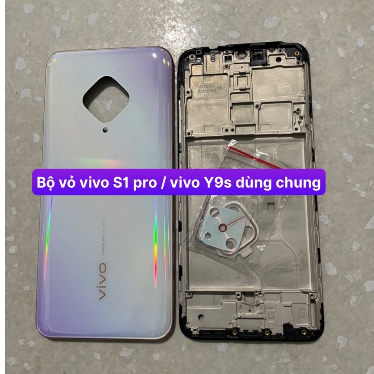 bộ vỏ vivo S1 pro / vivo Y9s dùng chung (bộ gồm lưng,xương máy,phím và bộ kính camera)