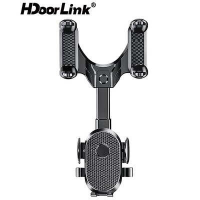 Giá đỡ điện thoại Hdoorlink xoay 360° với GPS có thể điều chỉnh gắn gương chiếu hậu xe hơi thông dụng