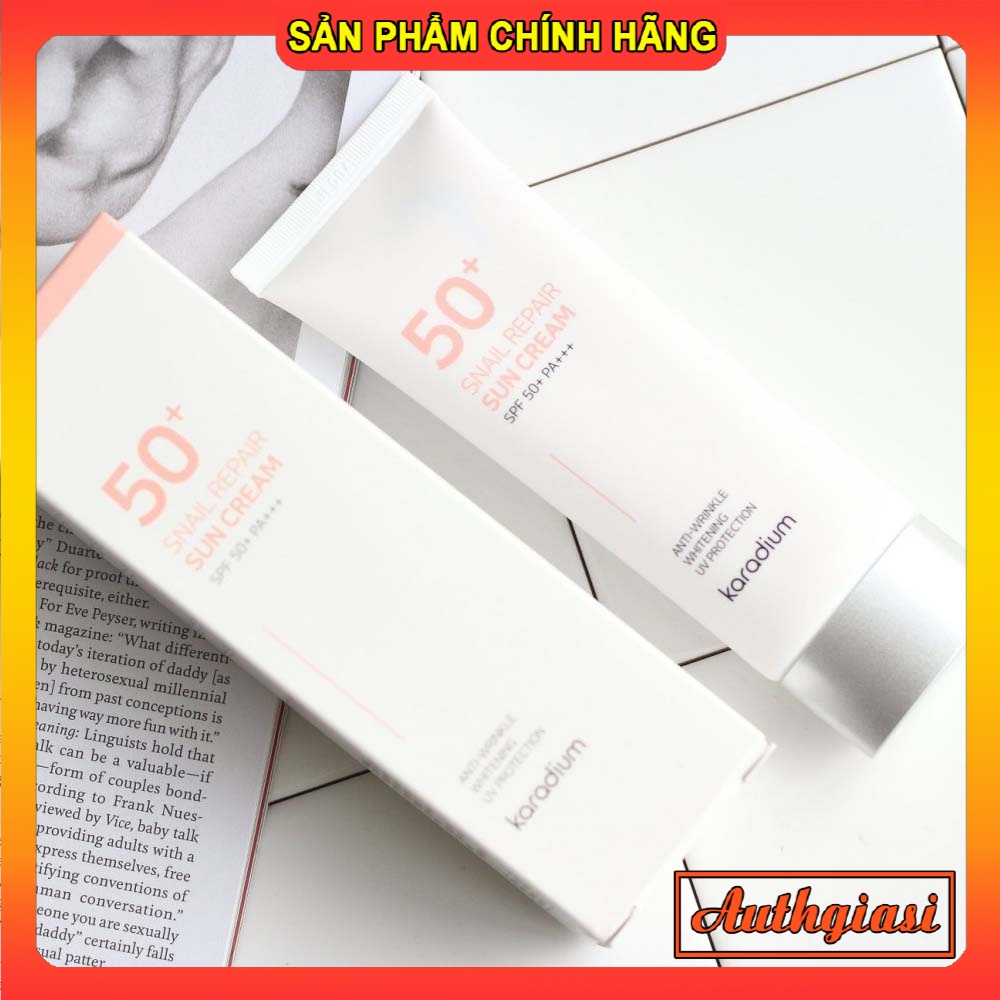 Kem chống nắng Karadium Sun Snail Repair Suncream Spf50+ PA+++ kcn lên tông trắng đẹp | BigBuy360 - bigbuy360.vn