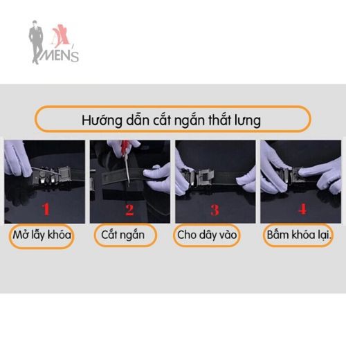 Thắt lưng da nam dây nịt nam da thật cao cấp khóa cài tự động mặt V Màu