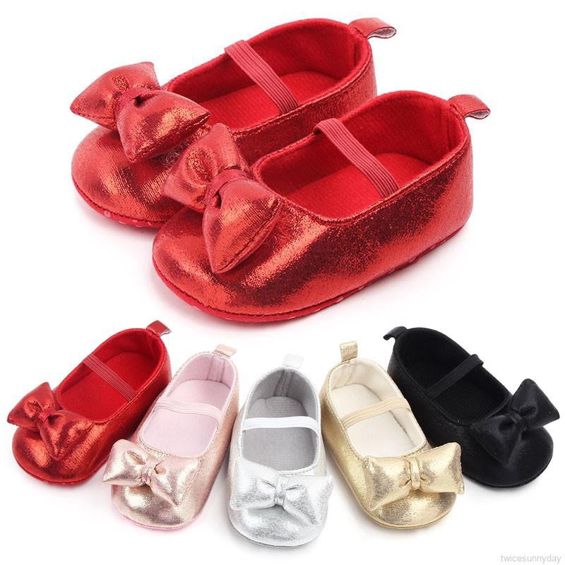 ☀ sunny ღ  Baby Girl Anti-Slip Bowknot Soft Soled Shoes