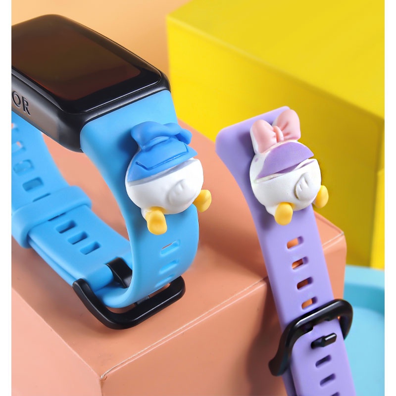 Dây Đeo Thay Thế Chất Liệu Silicon Họa Tiết Hoạt Hình Dễ Thương Cho Huawei Band 7 Huawei Band7