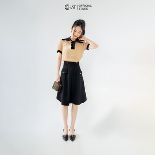 Chân váy bổ mảnh cạp cá TT CCHAT