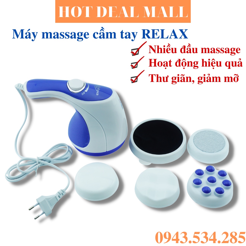 [ Xả kho tết] Máy mát xa cầm tay Relax and Spin Tone nhỏ gọn chất liệu cao cấp giúp lưu thông tuần hoàn khí huyết