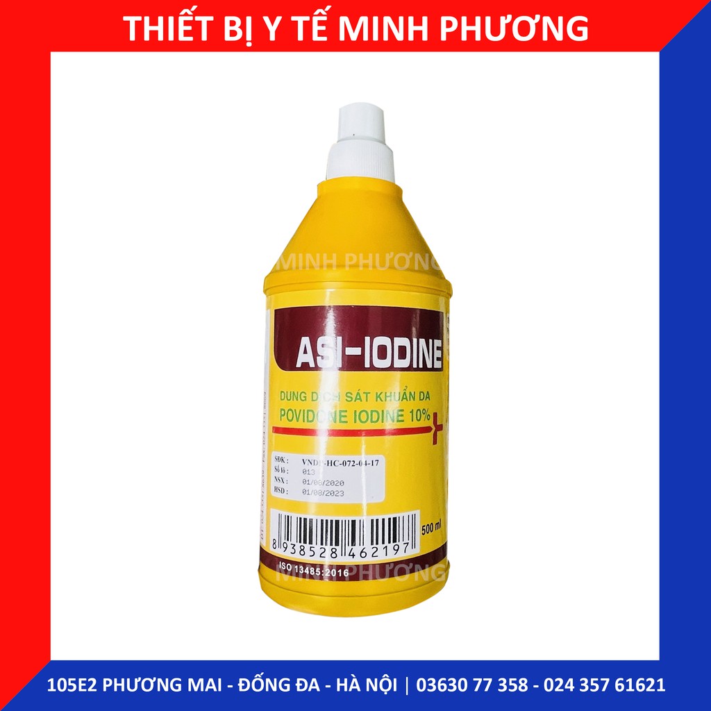 Dung dịch cồn vàng sát khuẩn Povidone Iodine 10% chai 500ml