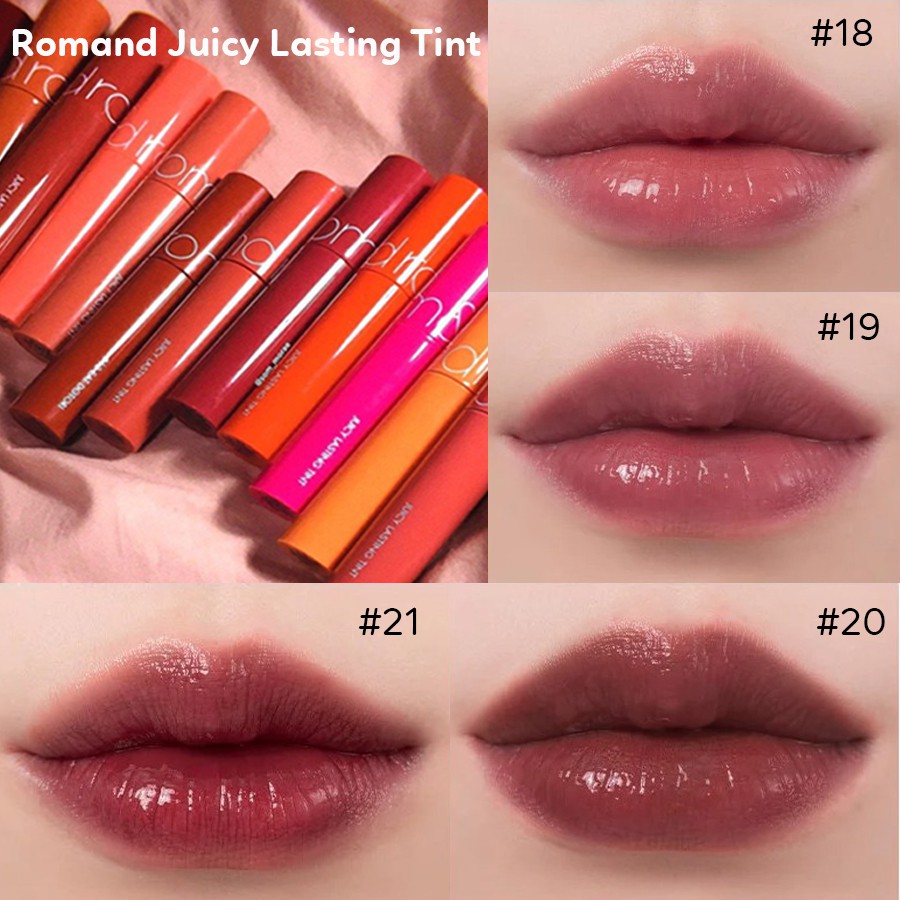 Son bóng Hàn QuốcRomand Juice LipTint màu 18, 19, 20, 21, 06