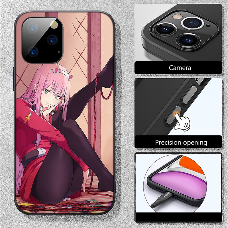 Ốp Điện Thoại Silicon Dẻo in Hình Darling in the FranXX Zero Two FO15 Cho iPhone 5 5S 6 6S 7 8 11 Pro Max Plus SE XR