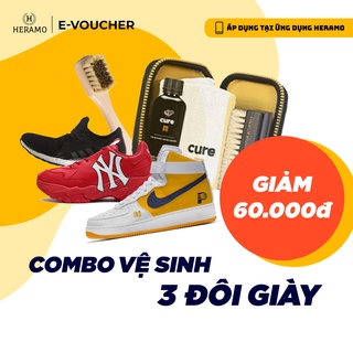 HCM [E-Voucher] Giảm 60K Combo Vệ Sinh Giặt 3 Đôi Giày Sneaker, Giày Thể Thao - giao nhận tận nơi tại ứng dụng HERAMO