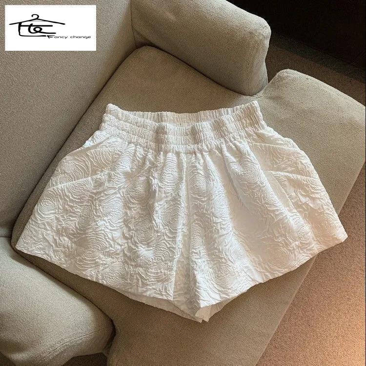 Quần Short Thể Thao Lưng Cao Dáng Chữ a Ống Rộng Thời Trang Mùa Hè Cho Nữ