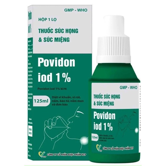 Súc miệng-súc họng POVIDON chai 125ml