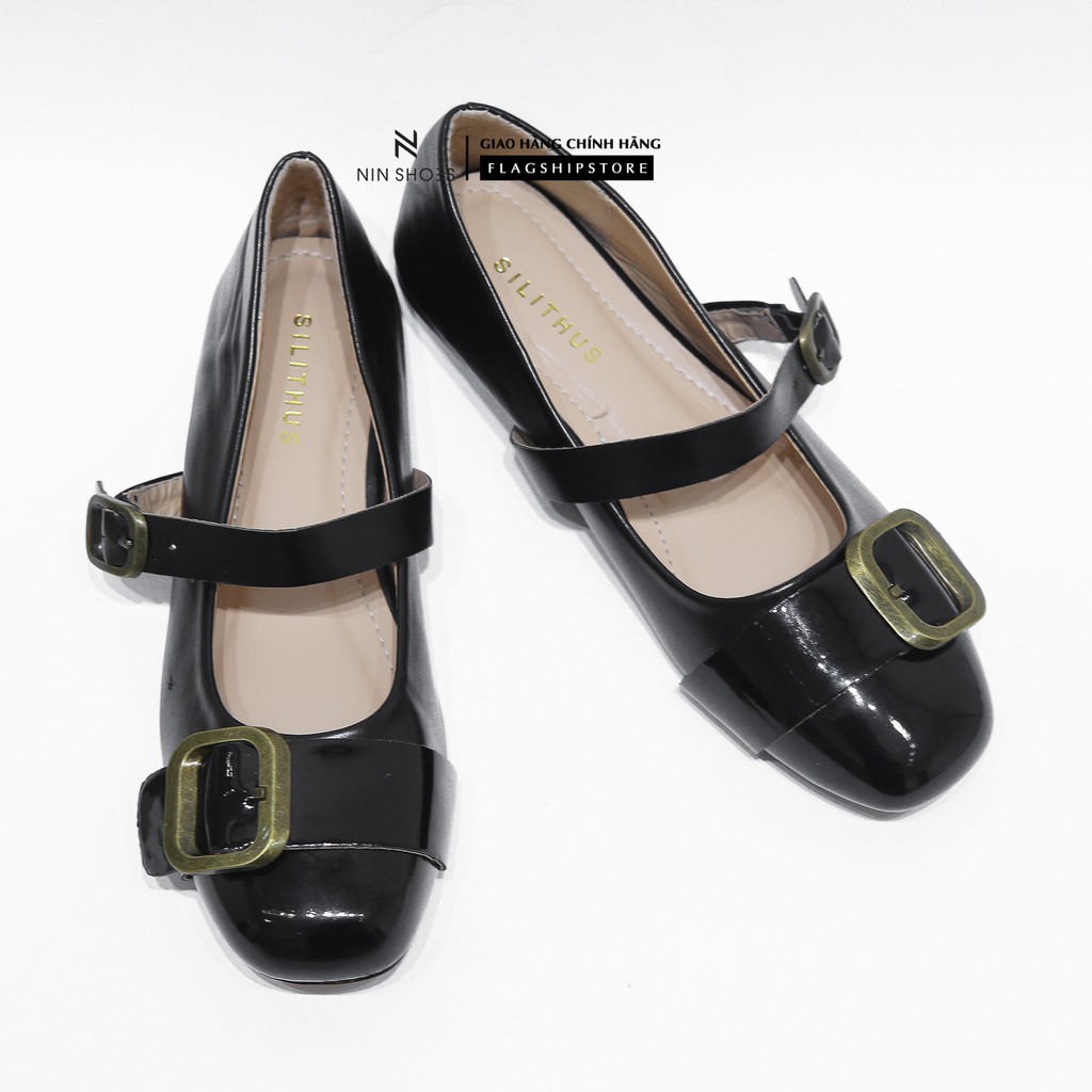 Giày búp bê nữ Nin shoes - Giày búp bê nữ mary jane thời trang mũi tròn quai ngang 2 màu siêu xinh | BigBuy360 - bigbuy360.vn