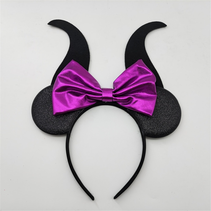 Băng Đô Cài Tóc Hình Chiếc Sừng Đính Nơ Thời Trang Cho Bé Gái