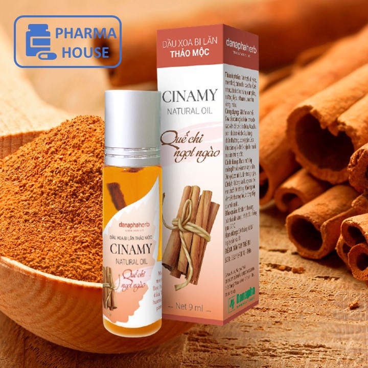 DẦU BI LĂN THẢO MỘC CINAMY  DANAPHA - DẦU XOA THẾ HỆ MỚI - Chai 9mL