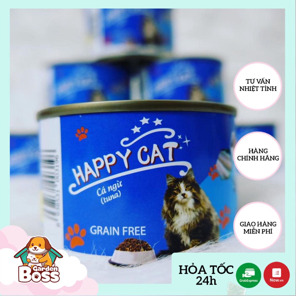 Pate cá ngừ đóng hộp Happy Cat cho mèo cưng – Boss Garden