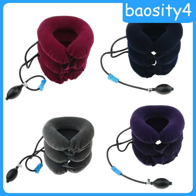 [baosity4]Inflatable Cervical Neck Traction Pillow Collar Device Stretcher