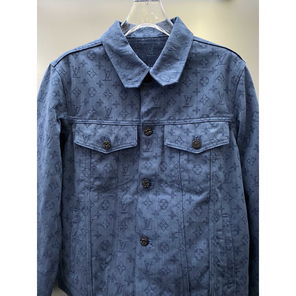 Áo khoác denim jacquard nữ thời trang cao cấp Louis Vuitton LV