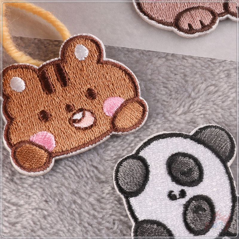 ♥ Miếng Dán Tự Dính Hình Động Vật Dễ Thương ♥ 1 Sticker Ủi Thêu Hoạt Hình Dễ Thương