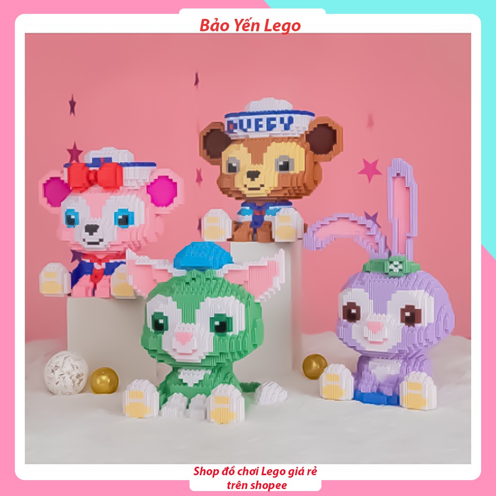 đồ chơi lắp giáp mini hình thỏ 3d dễ thương, bộ lắp giáp Kaws giá rẻ hình vui nhộn cho bé ( Mã LG05 )