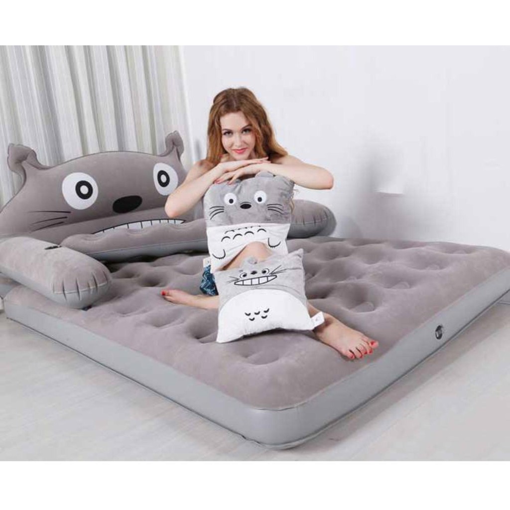 GIƯỜNG HƠI 1 TẦNG HÌNH THÚ KÈM BƠM ĐIỆN + GỐI + MIẾNG DÁN | BigBuy360 - bigbuy360.vn