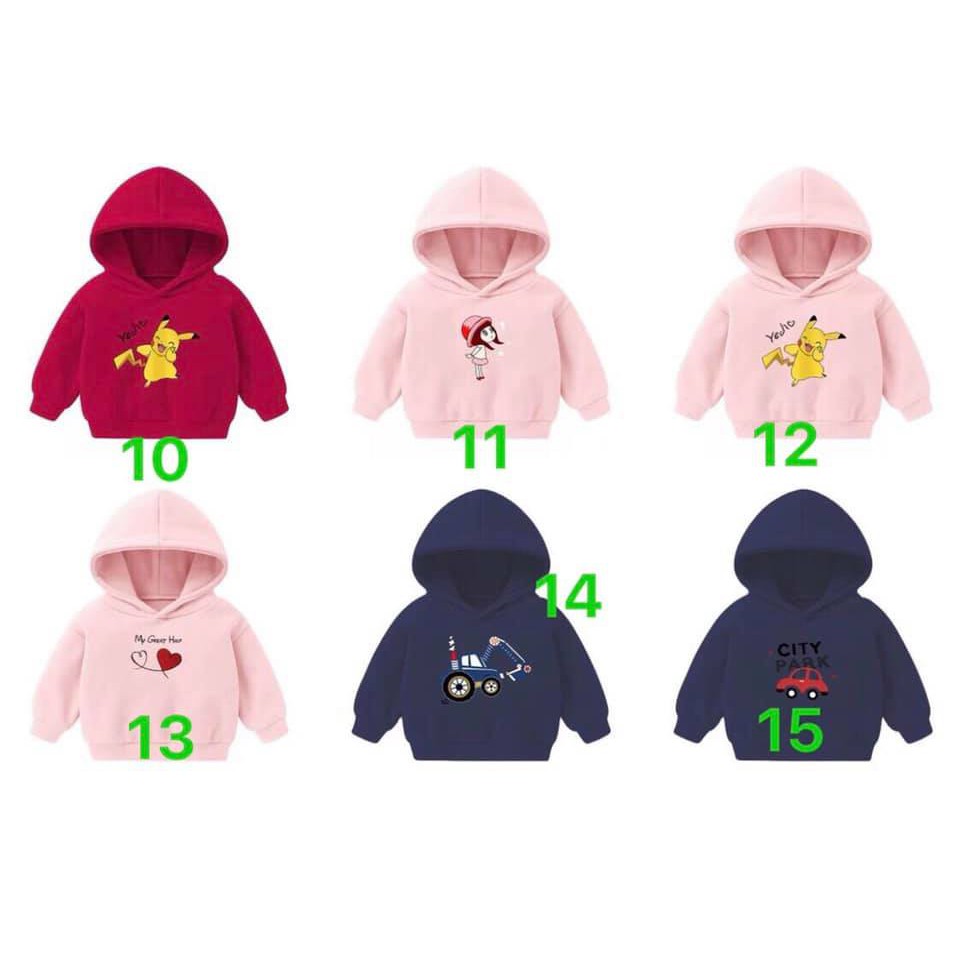 Áo hoodie nỉ bông Quảng Châu cho bé trai/gái