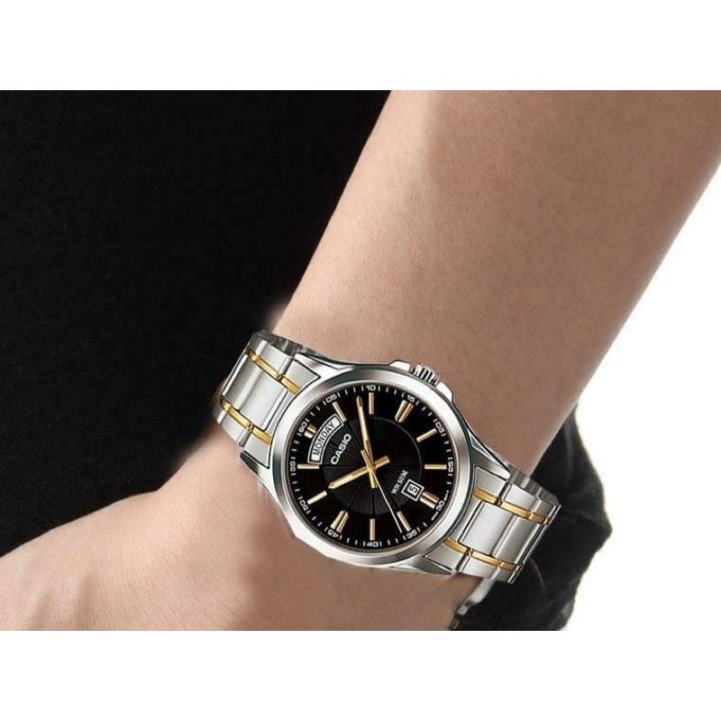 Đồng hồ nam dây kim loại Casio chính hãng Anh Khuê MTP-1381G-1AVDF