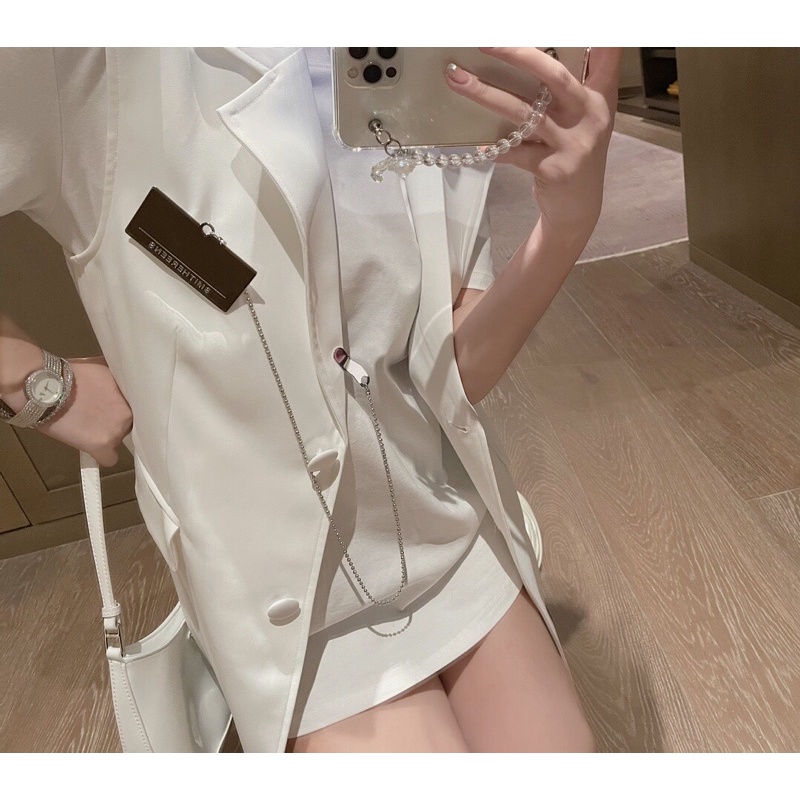 áo vest nữ không tay dệt kim thời trang sang chảnh 𝘾𝙝𝙖𝙣𝙚𝙡 CN 𝘾𝙝𝙖𝙣𝙚𝙡