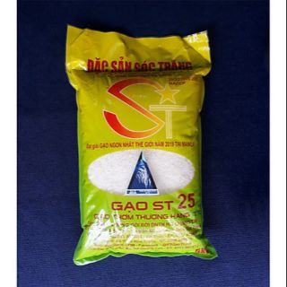 10kg Gạo Thơm ST25 (2 túi* 5Kg) [CHÍNH HÃNG] - Đạt Giải Gạo Ngon Nhất Thế Giới Năm 2019 tại Manila - Đặc Sản Sóc Trăng