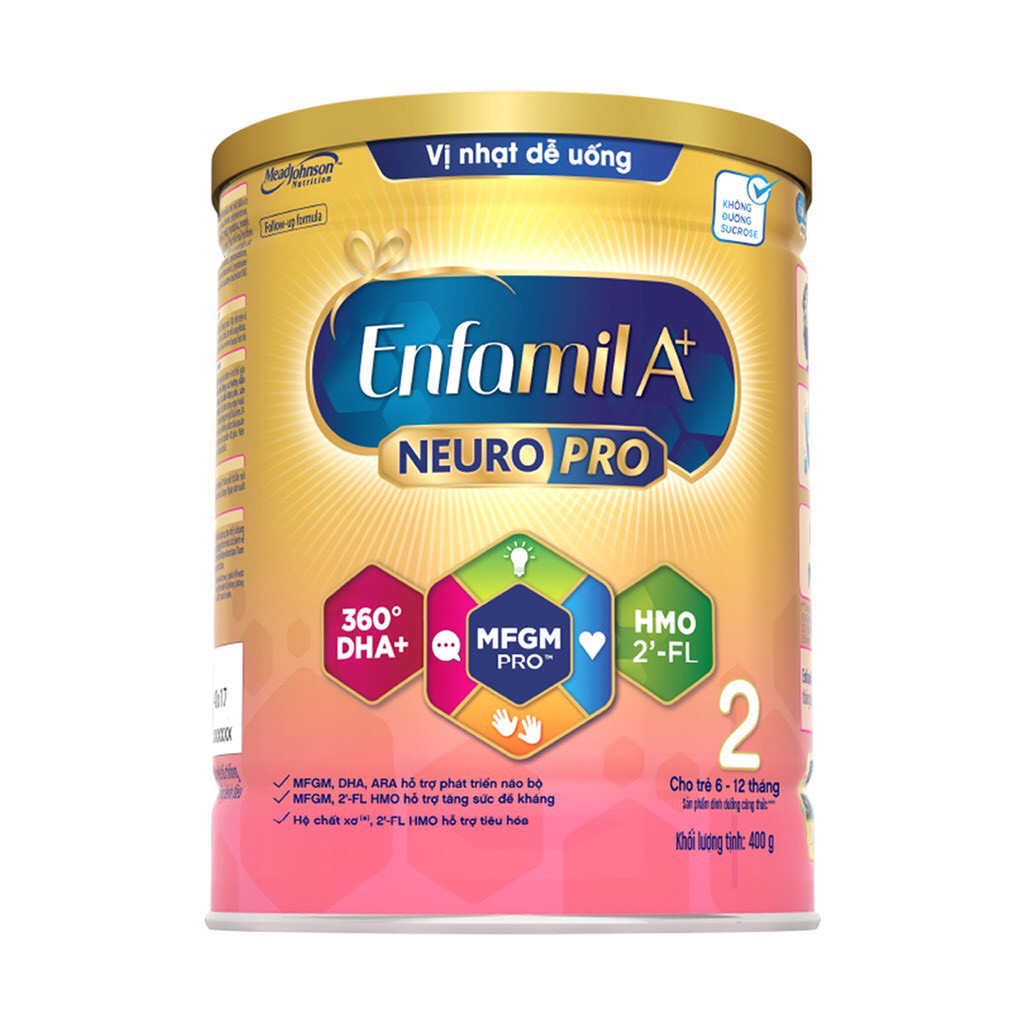 Sữa Bột Enfamil A+ Neuropro 1,2,3 mẫu mới lon 400g