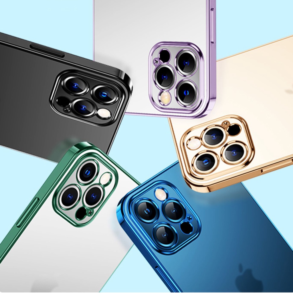 Ốp lưng viền vuông sang trọng dành cho iPhone 11 Pro Max 12 iphone x xs max xr 7 8 plus se 2020