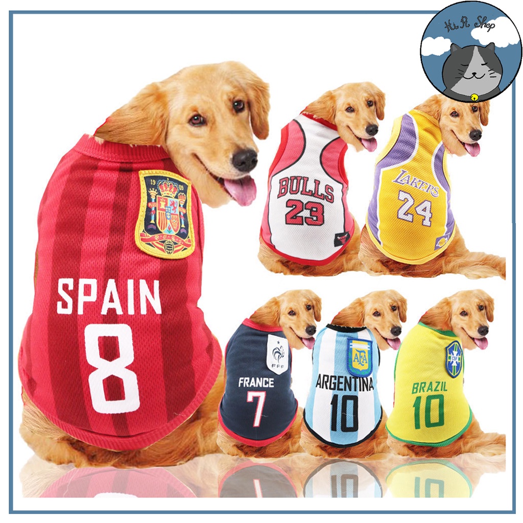 Áo Ba Lỗ In Hình Bóng Đá Các Nước Thiết Kế Xinh Xắn Cho Thú Cưng Áo Mùa Hè Cho Chó Mèo