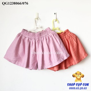 Quần váy xòe chất đũi mếm mát bên trong có quần thun cho bé gái từ 14-50kg
