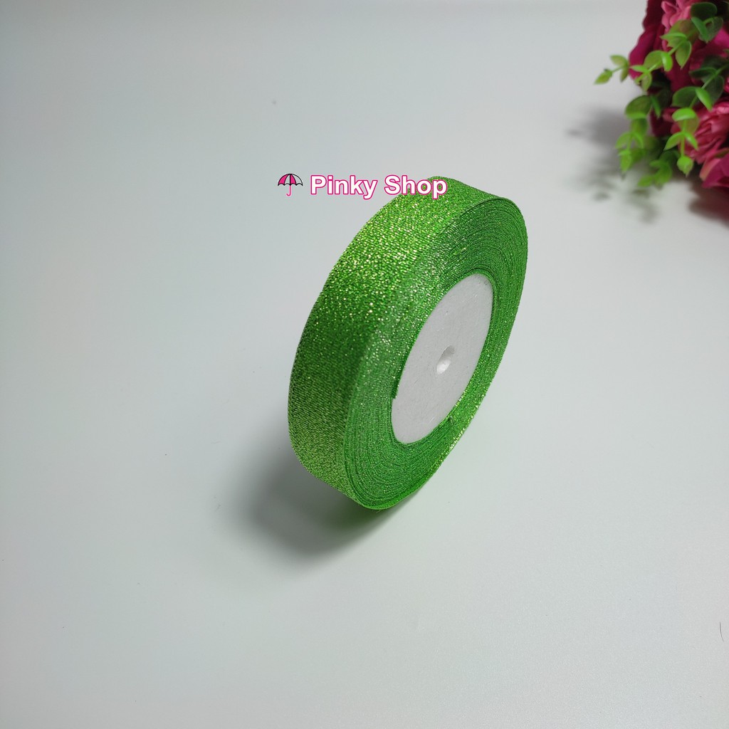 Ruy băng kim tuyến 0.5cm, 1cm, 2cm, 4cm, 5cm giá rẻ nhiều màu làm phụ kiện handmade Pinky Shop mã RBKT