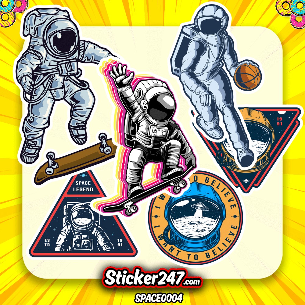 𝗦𝘁𝗶𝗰𝗸𝗲𝗿 dán trang trí không gian vũ trụ | SPACE0004 | Sticker 247
