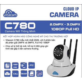 Camera ip wifi không dây vitacam c780 3.0 mpx siêu nét