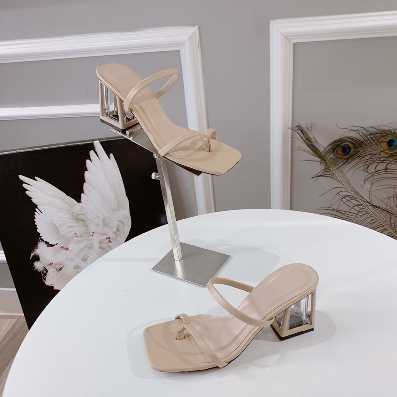 HÀNG CÓ SẴN ♥️❄️GUỐC XỎ NGÓN QUAI NGAN GÓT VUÔNG 5CM♥️❄️