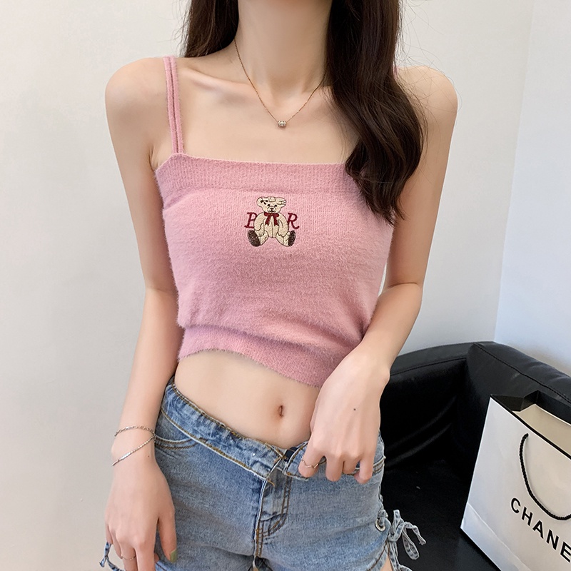 Áo lửng hai dây ZHELIHANGFEI thời trang xuân hè gợi cảm dành cho nữ