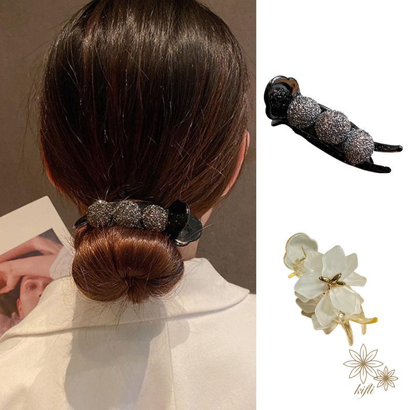 【kifli】Kẹp Tóc Đính Nơ Thời Trang Hàn Quốc Cho Nữ