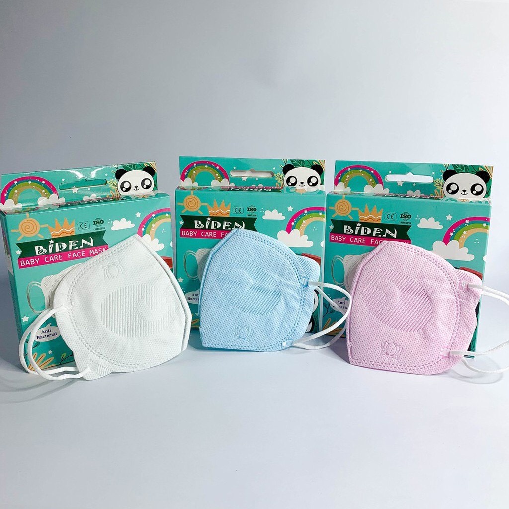 Combo 10 cái Khẩu Trang Trẻ Em 3D Mask Hình Gấu Panda BIDEN