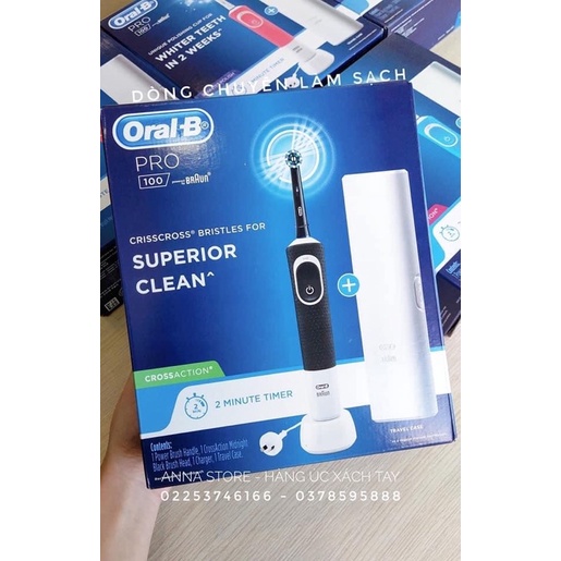 [HÀNG CHÍNH HÃNG] BÀN CHẢI ĐIỆN ORAL B PRO